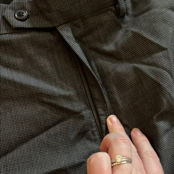 Lands End Charcoal Houndstooth Dress Pants - Picture 6 of 9